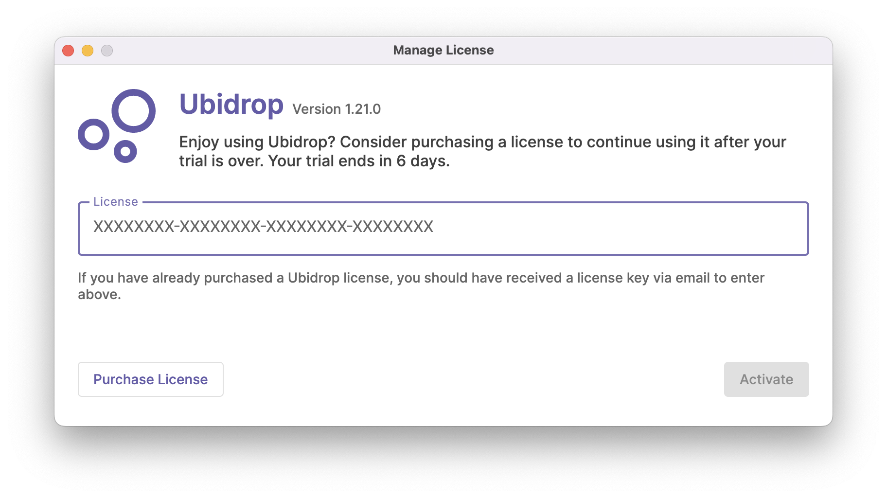 Ubidrop Window